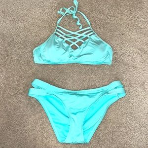 Junior Mossimo Small Top and Bottom Teal Suit